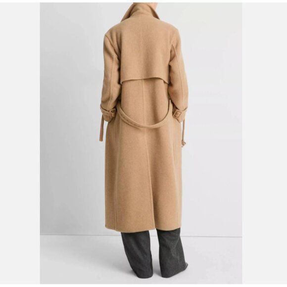 Vince Lofty Italian Wool-Blend Belted Long Coat - Picture 9 of 15